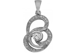 Серебряная подвеска с фианитом