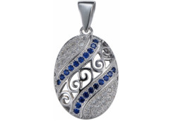 Серебряная подвеска с фианитом