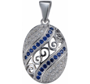 Серебряная подвеска с фианитом