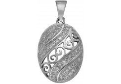 Серебряная подвеска с фианитом