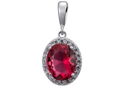 Серебряная подвеска с фианитом
