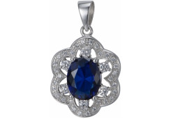 Серебряная подвеска с фианитом