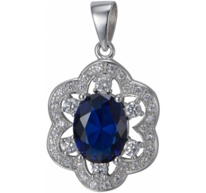 Серебряная подвеска с фианитом