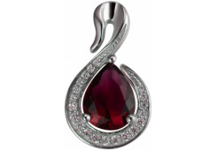 Серебряная подвеска с фианитом