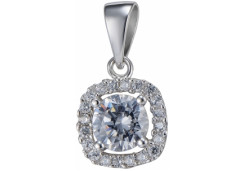 Серебряная подвеска с фианитом