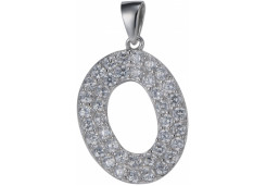 Серебряная подвеска с фианитом