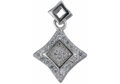 Серебряная подвеска с фианитом