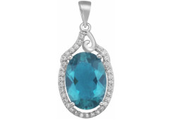 Серебряная подвеска с фианитом