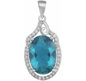 Серебряная подвеска с фианитом