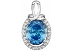 Серебряная подвеска с фианитом
