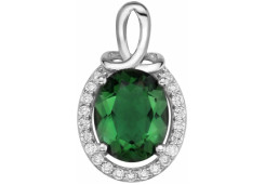 Серебряная подвеска с фианитом