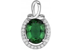 Серебряная подвеска с фианитом