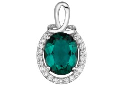 Серебряная подвеска с кварцем