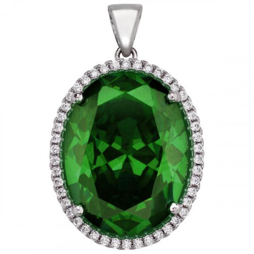 Серебряная подвеска с фианитом