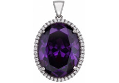 Серебряная подвеска с фианитом