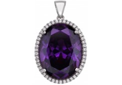 Серебряная подвеска с фианитом