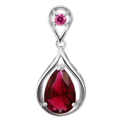 Серебряная подвеска с фианитом