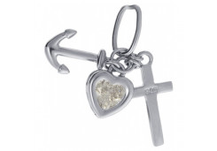 Серебряная подвеска с фианитом
