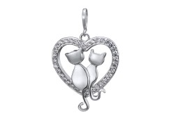 Серебряная подвеска с фианитом