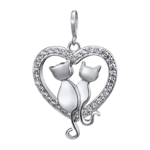 Серебряная подвеска с фианитом