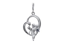 Серебряная подвеска с фианитом