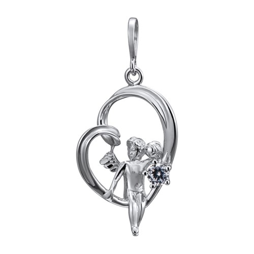 Серебряная подвеска с фианитом