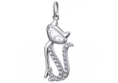 Серебряная подвеска с фианитом
