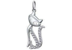 Серебряная подвеска с фианитом