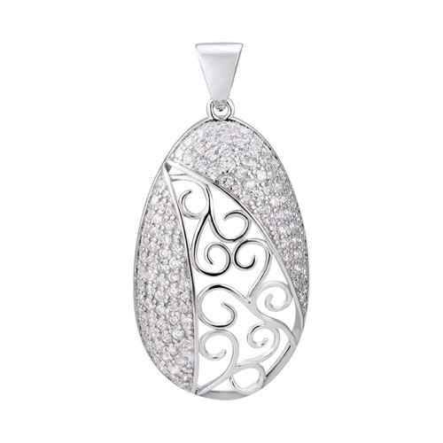 Серебряная подвеска с фианитом