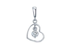 Серебряная подвеска с фианитом