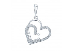 Серебряная подвеска с фианитом