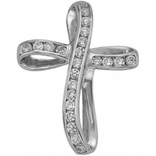 Серебряная подвеска с фианитом