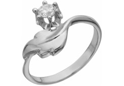 Серебряное кольцо с фианитом