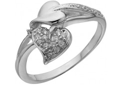 Серебряное кольцо с фианитом