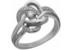 Серебряное кольцо с фианитом