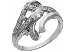 Серебряное кольцо с фианитом