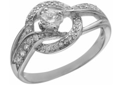 Серебряное кольцо с фианитом
