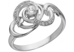 Серебряное кольцо с фианитом