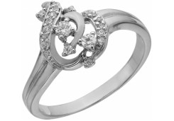 Серебряное кольцо с фианитом