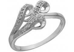 Серебряное кольцо с фианитом