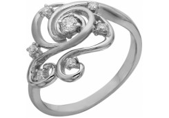 Серебряное кольцо с фианитом