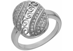 Серебряное кольцо с фианитом