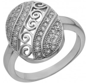 Серебряное кольцо с фианитом