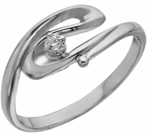 Серебряное кольцо с фианитом