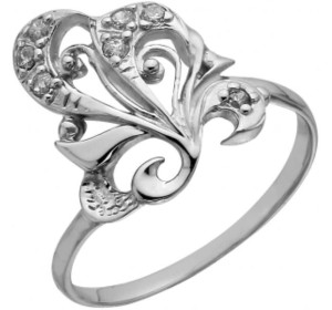 Серебряное кольцо с фианитом