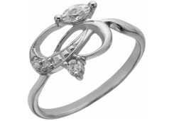 Серебряное кольцо с фианитом