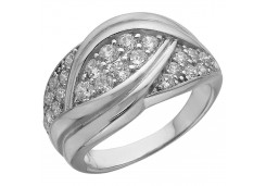 Серебряное кольцо с фианитом