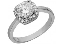 Серебряное кольцо с фианитом