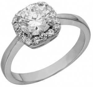 Серебряное кольцо с фианитом