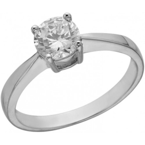 Серебряное кольцо с фианитом